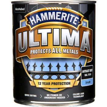 Hammerite Hammerite lakk - Ultima Antrasitt 750 ml - Anti-rust maling/Metallisk