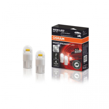 Ledlampa W5W LEDrivning Night Breaker Street Legal (2-Pack) Osram