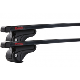 MontBlanc Activa Steel 230170 - Komplett lastbærer til Hevet skinne 125 cm - Svart 2-pack